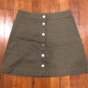 H&M Olive Green Mini Skirt